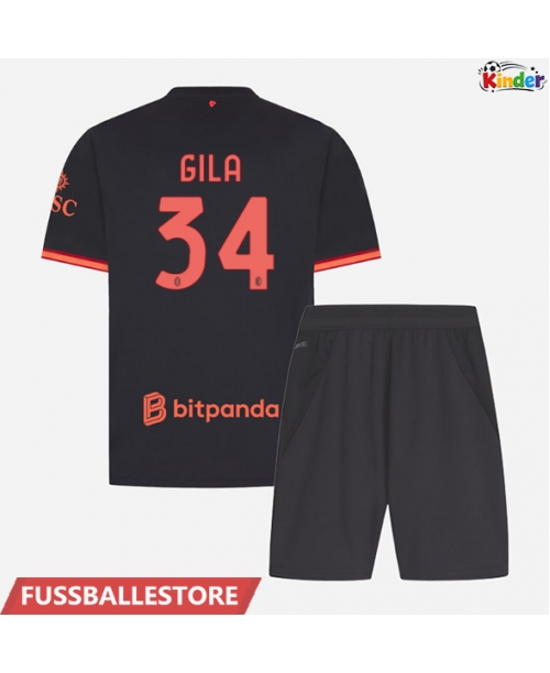 Günstige AC Milan Mario Gila #34 3rd trikot Kinder 2026-27 Kurzarm (+ Kurze Hosen)
